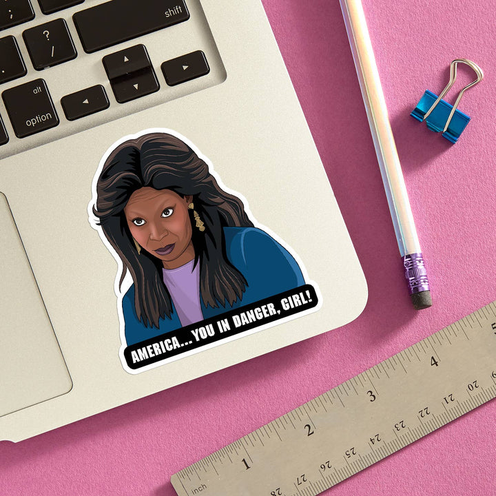 America, You in Danger Girl Sticker