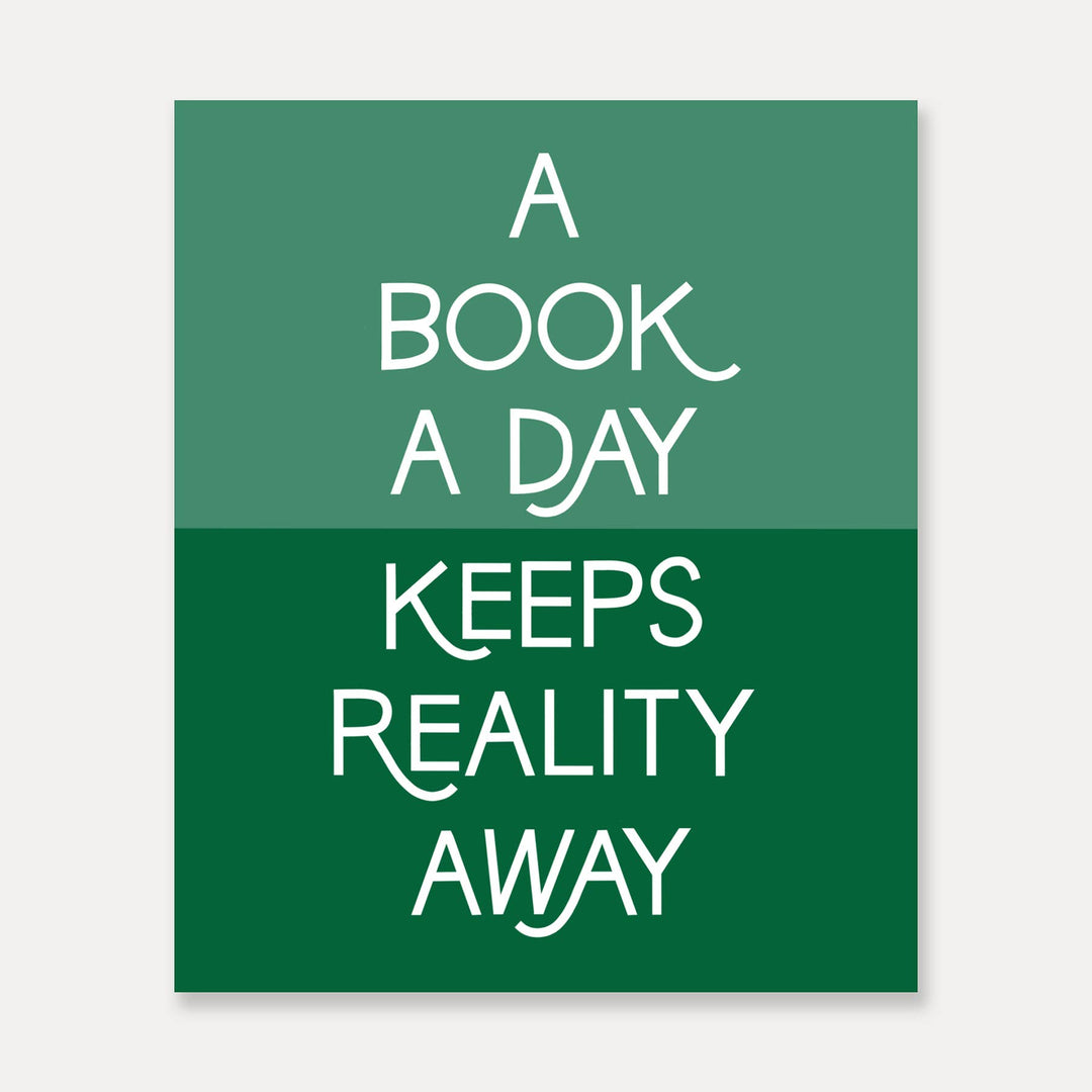 Reality Away Sticker | Funny Book Gifts, Bookish Quotes