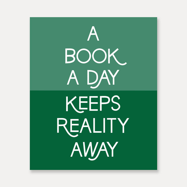 Reality Away Sticker | Funny Book Gifts, Bookish Quotes