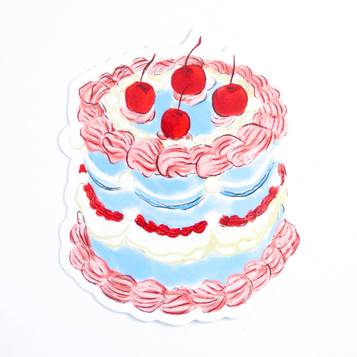 Vintage Cake Vinyl Sticker