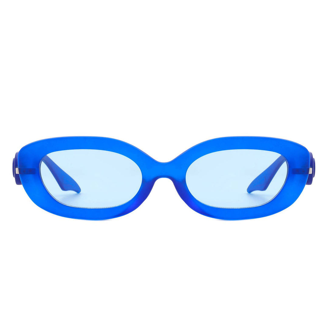 Oval Chic Fashion Sunglasses - Blue