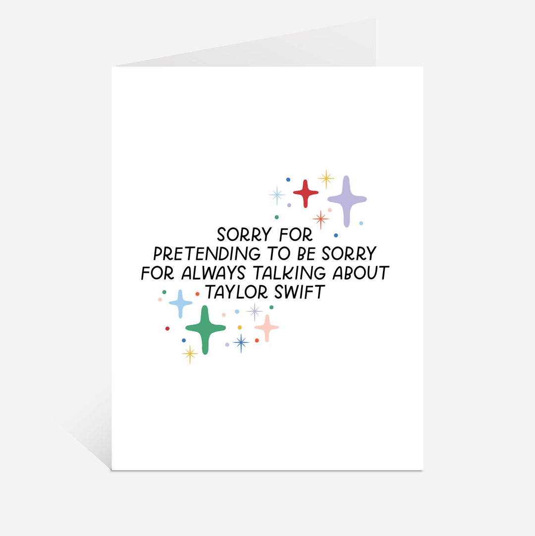 Swiftie Not Sorry Card | Swiftie Fan Gift, Funny Cards