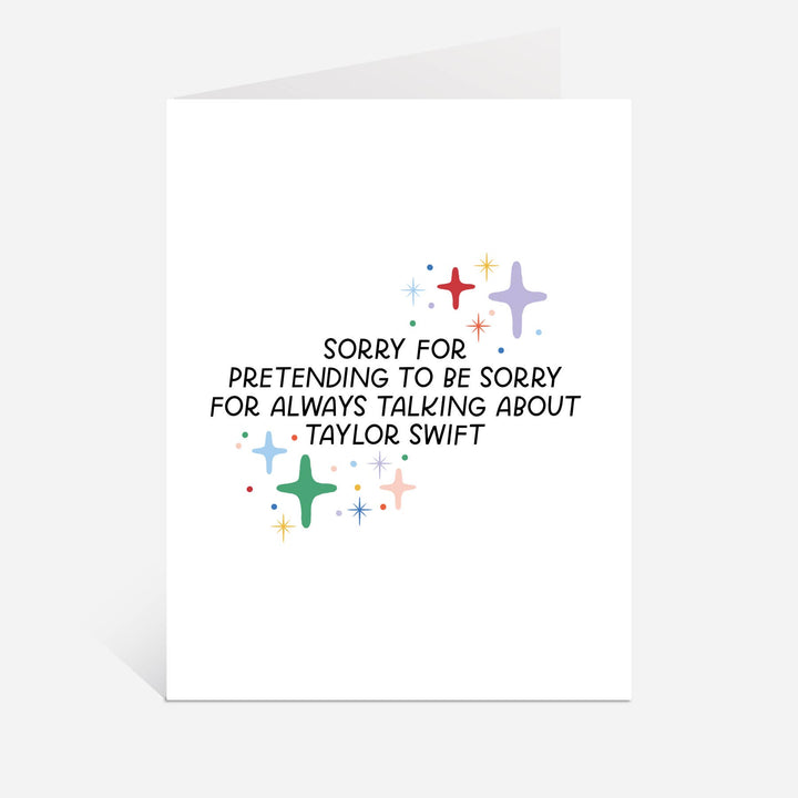 Swiftie Not Sorry Card | Swiftie Fan Gift, Funny Cards