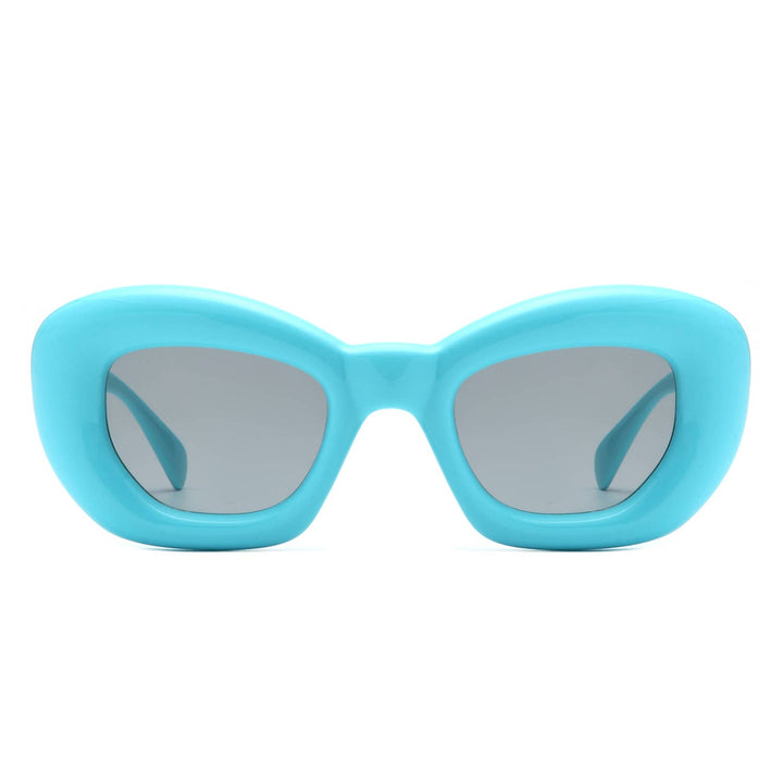 Thick Cat Eye Sunglasses - Blue