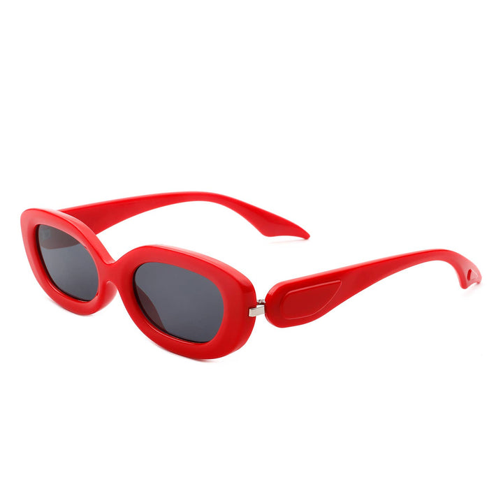 Oval Chic Fashion Sunglasses - Red