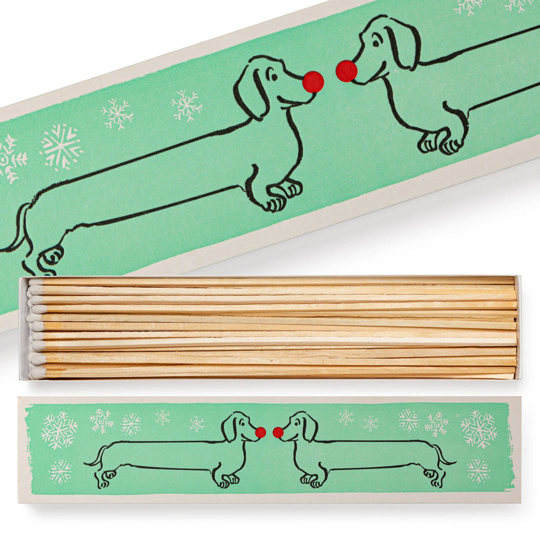 Holiday Dachshunds | Long Safety Matches  🎄
