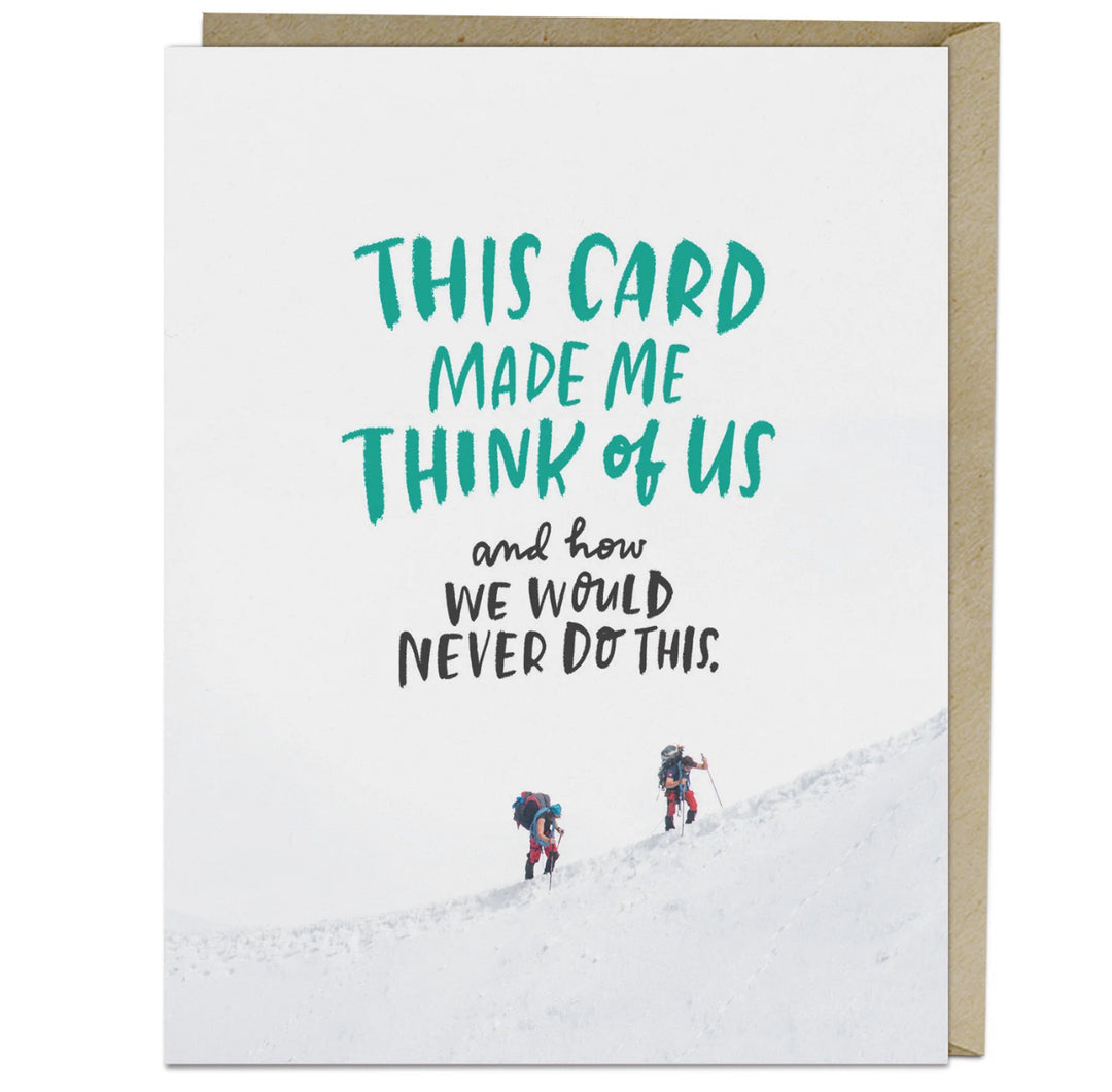 We would never do this card