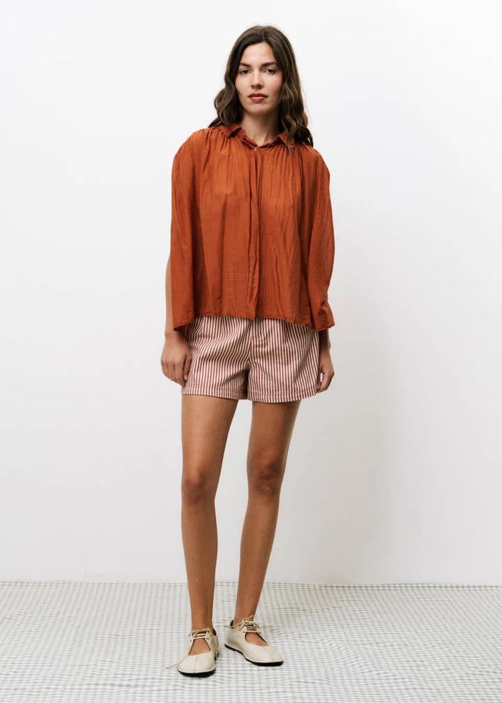 Striped Belted Shorts