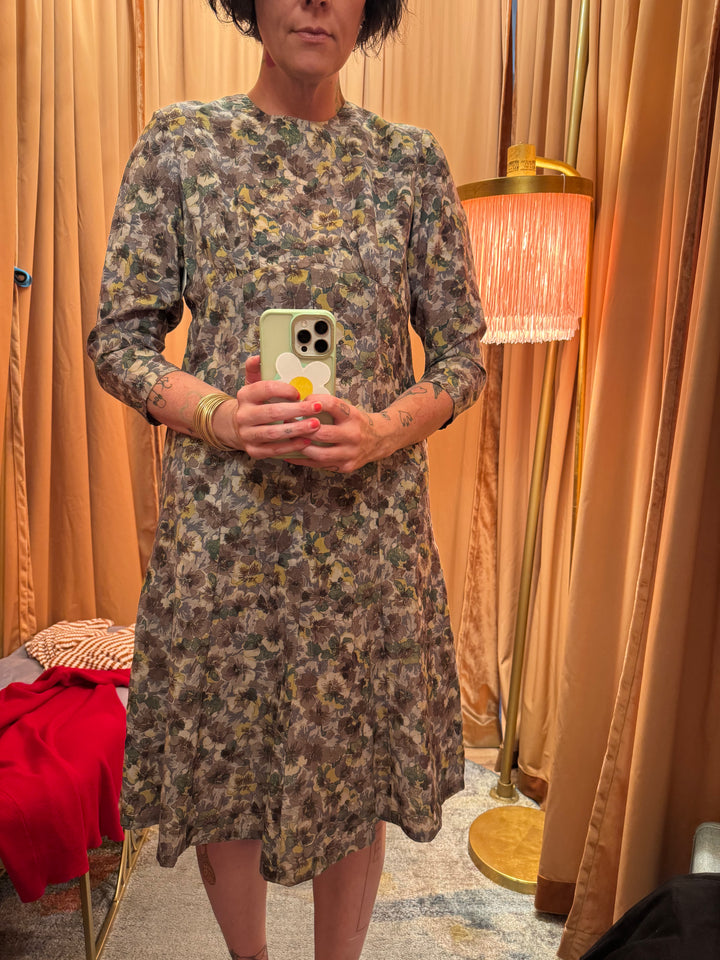 Vintage Autumn Bloom Dress