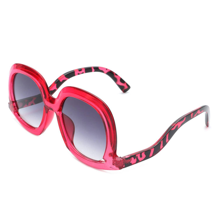 Oversize Irregular Sunglasses - Red