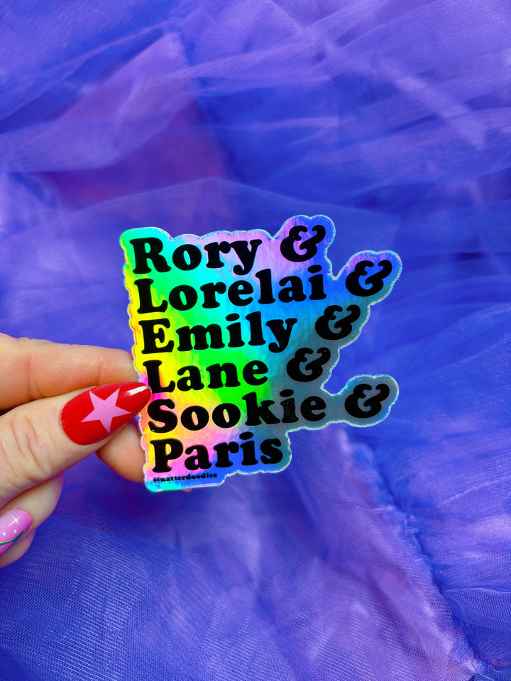 Gilmore Girl Women Holographic Sticker