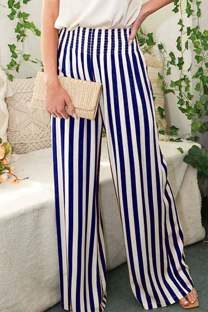 Blue Striped Trousers