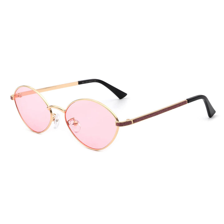 Oval Retro Glitter Sunglasses