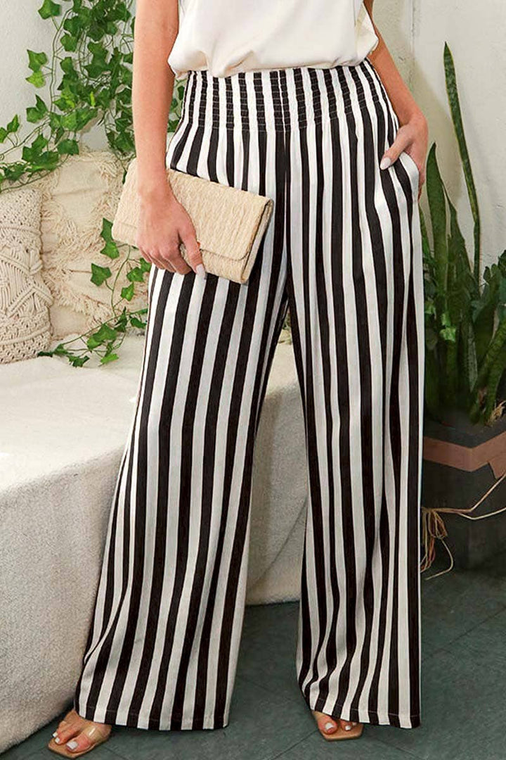 Blue Striped Trousers