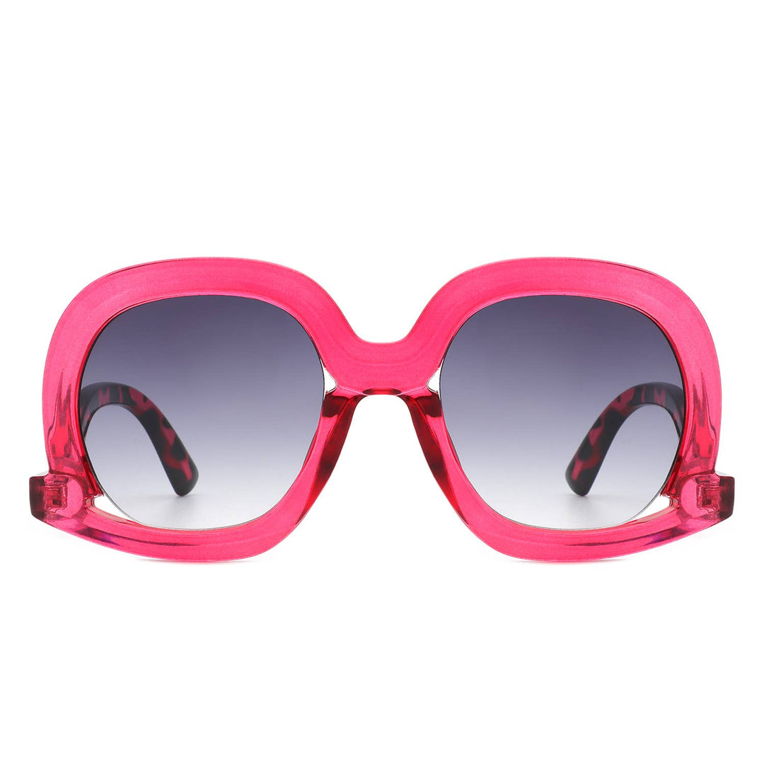 Oversize Irregular Sunglasses - Red