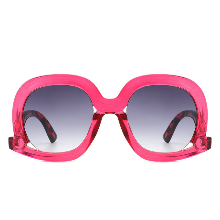 Oversize Irregular Sunglasses - Red