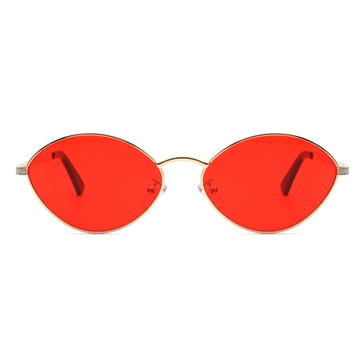 Oval Retro Glitter Sunglasses
