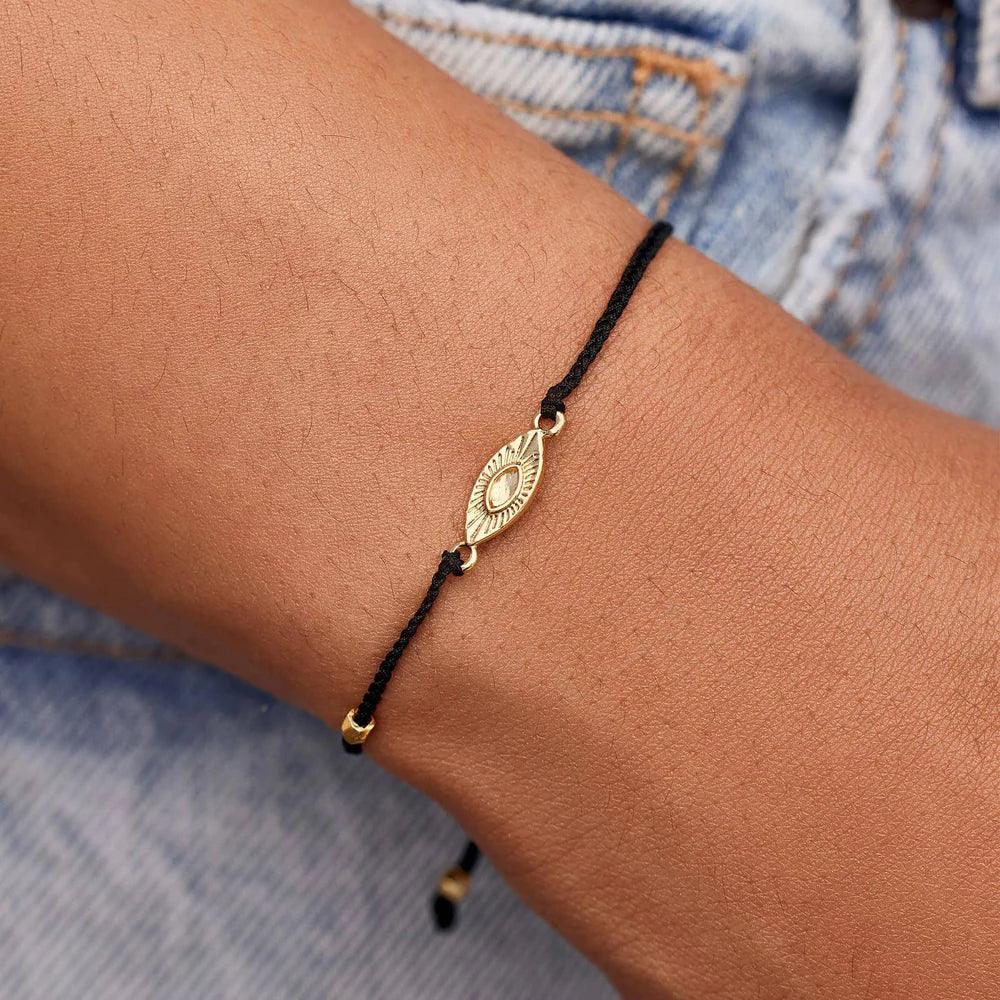 Pura Vida Sunburst Eye Charm Gold Bracelet - For the love, LV