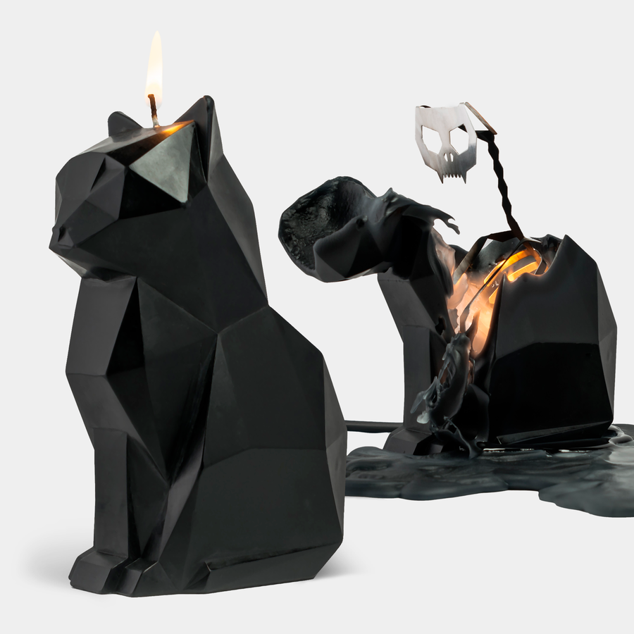 Cat Skeleton Candle