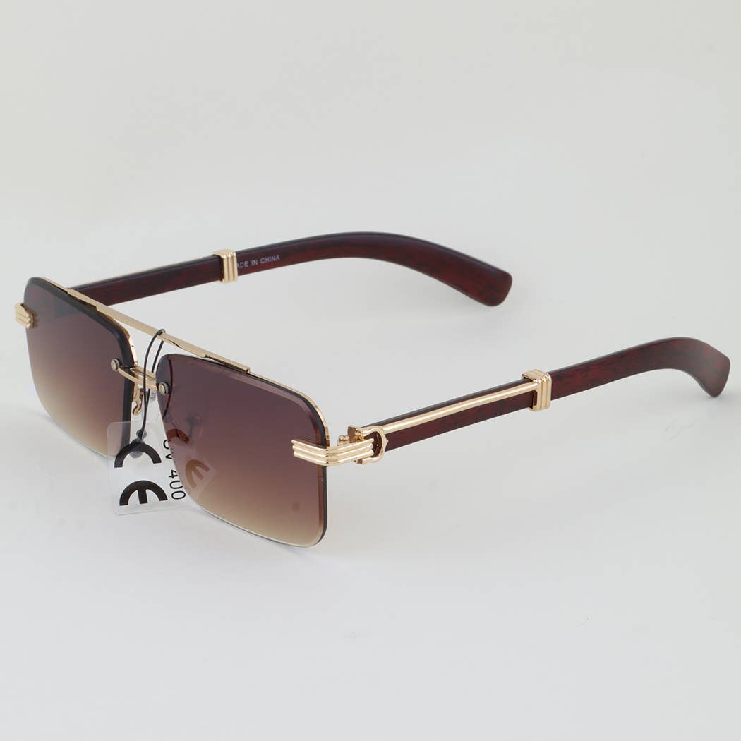 Greek Modern Straight Aviator Sunglasses