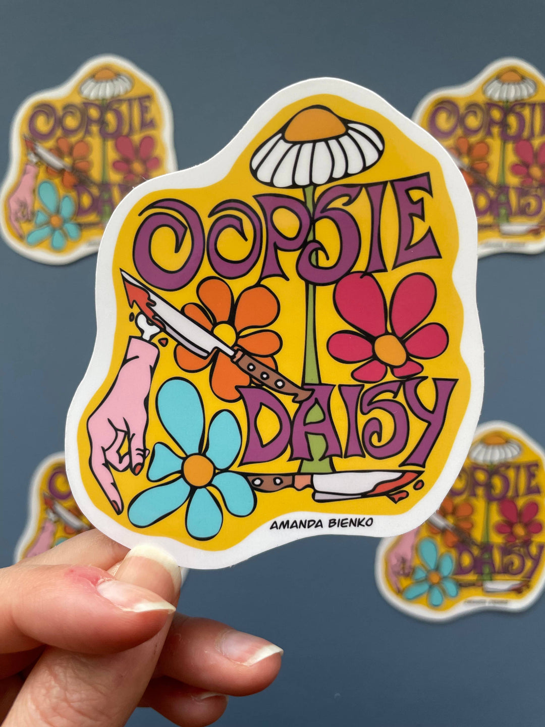 Groovy Daisy Flower Sticker