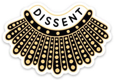 Dissent Collar Die Cut Sticker