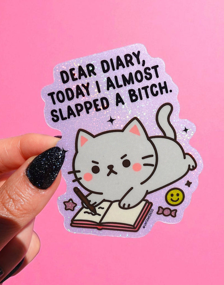 Dear Diary Cat Sticker