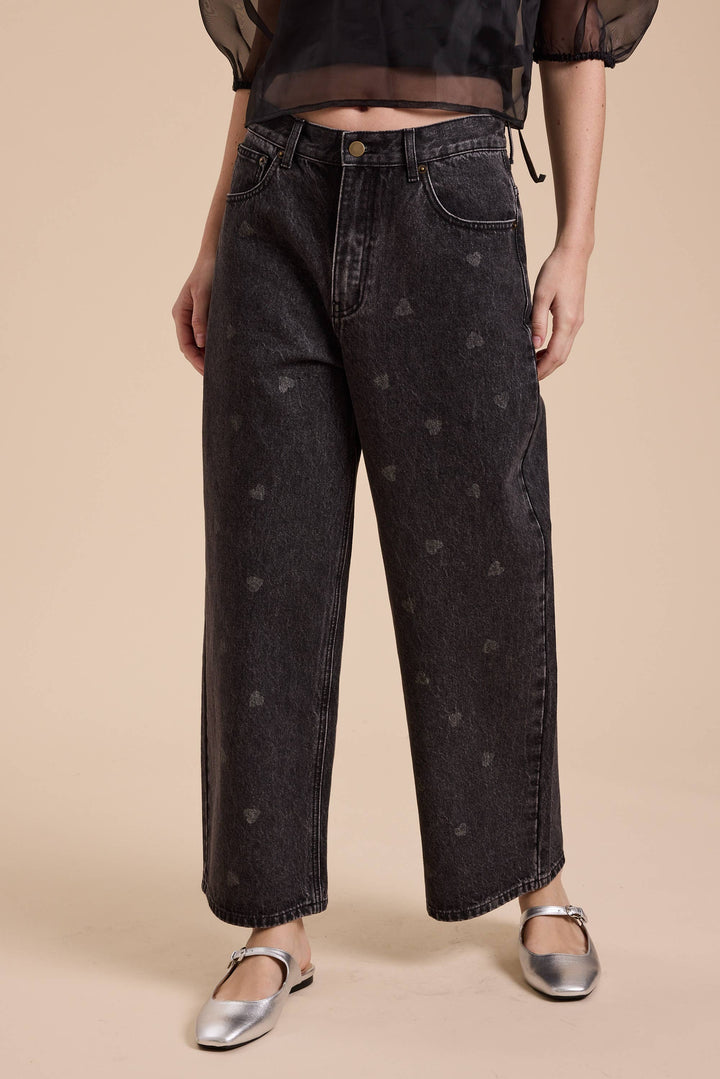 Heart Denim Pants