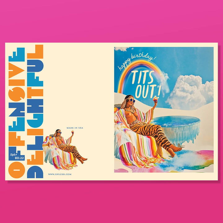 "Happy Birthday, TITS OUT!" Card