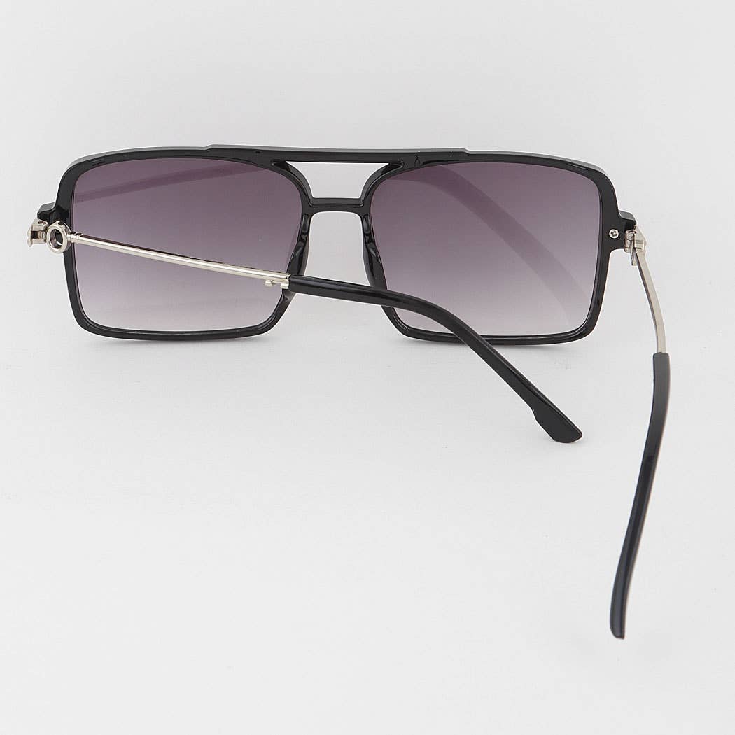 Bright Tinted Aviator Box Sunglasses