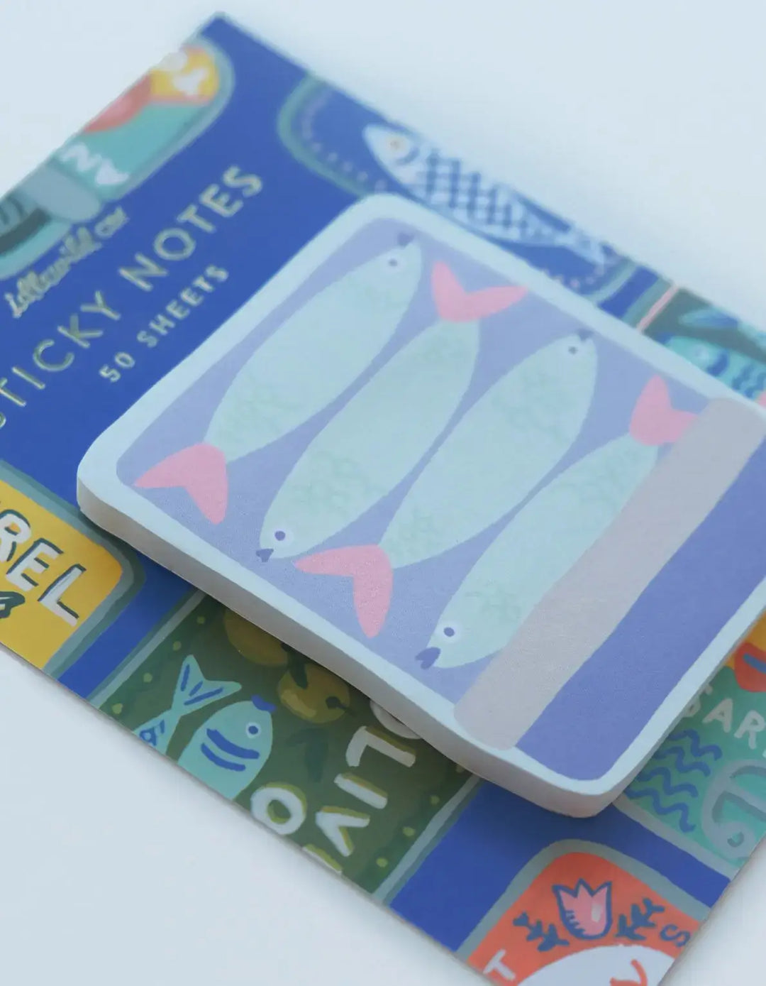 Tinned Fish Die-Cut Sticky Notepad