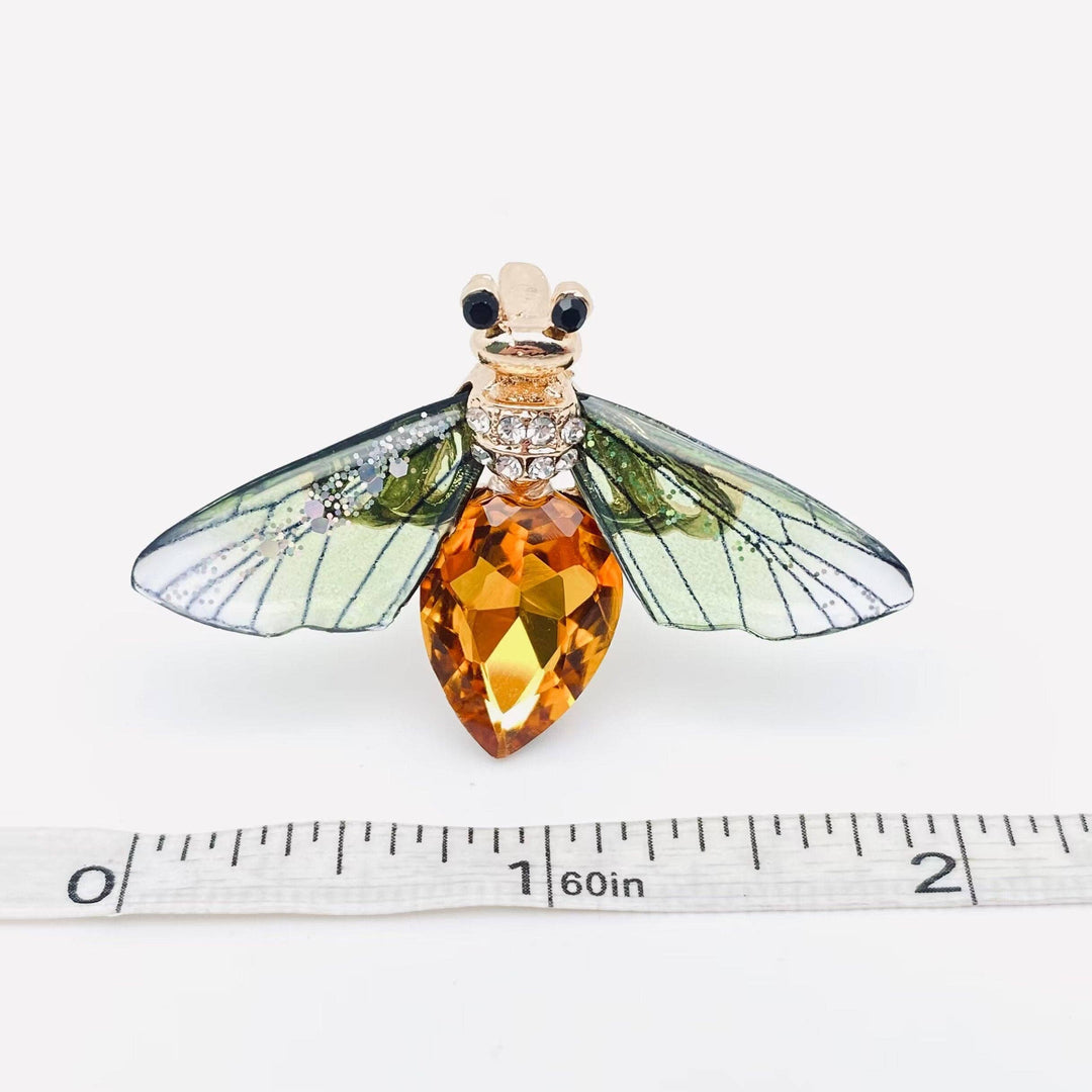 Resin Wings Bee Brooch