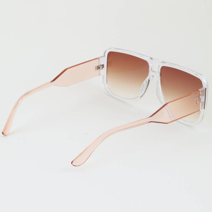 Bright Straight Aviator Block Sunglasses