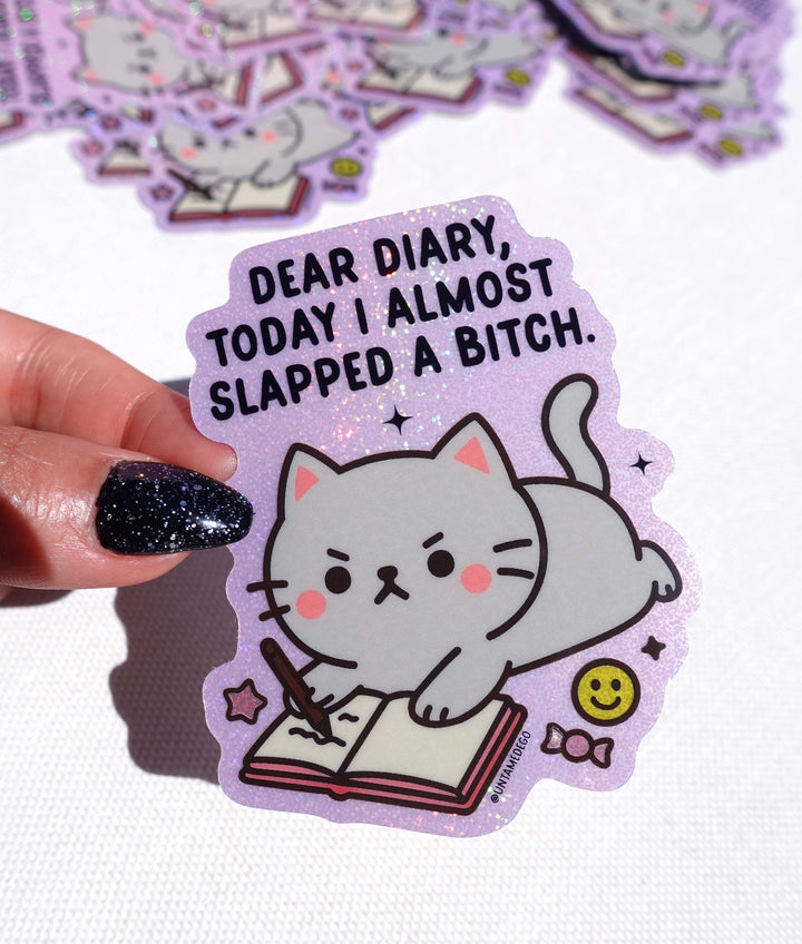 Dear Diary Cat Sticker