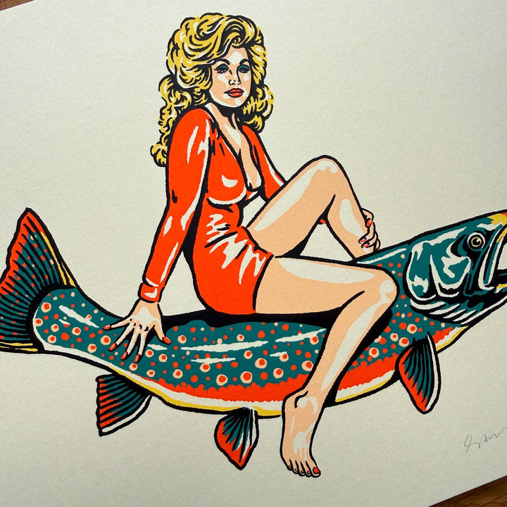 Dolly Parton on a Dolly Varden Print