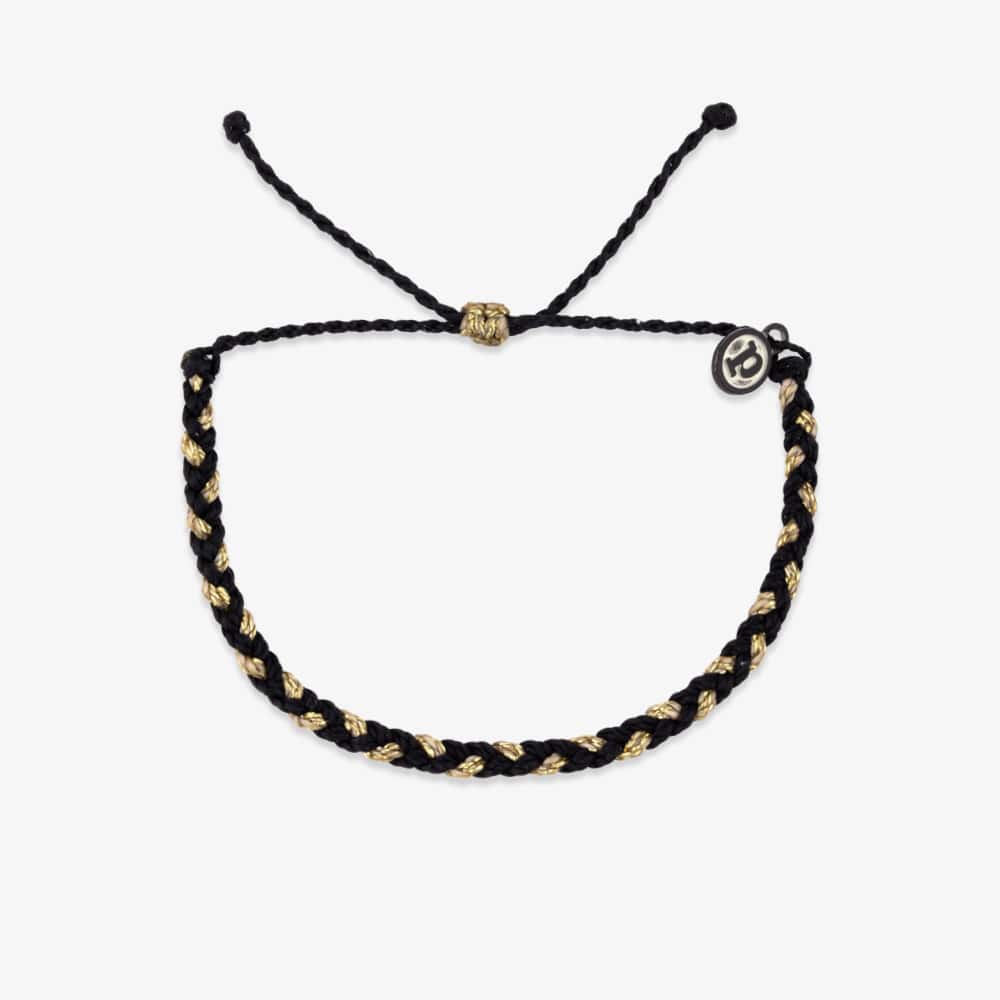 Pura Vida Black & Gold Mini Braided