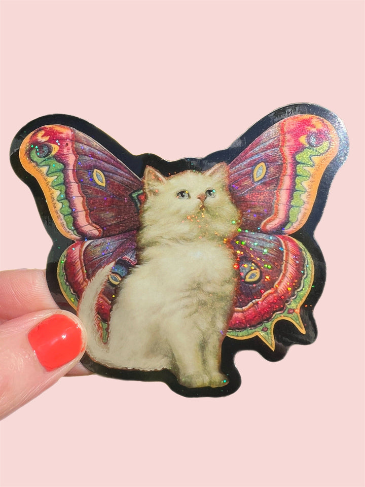 Cat Butterfly Sticker