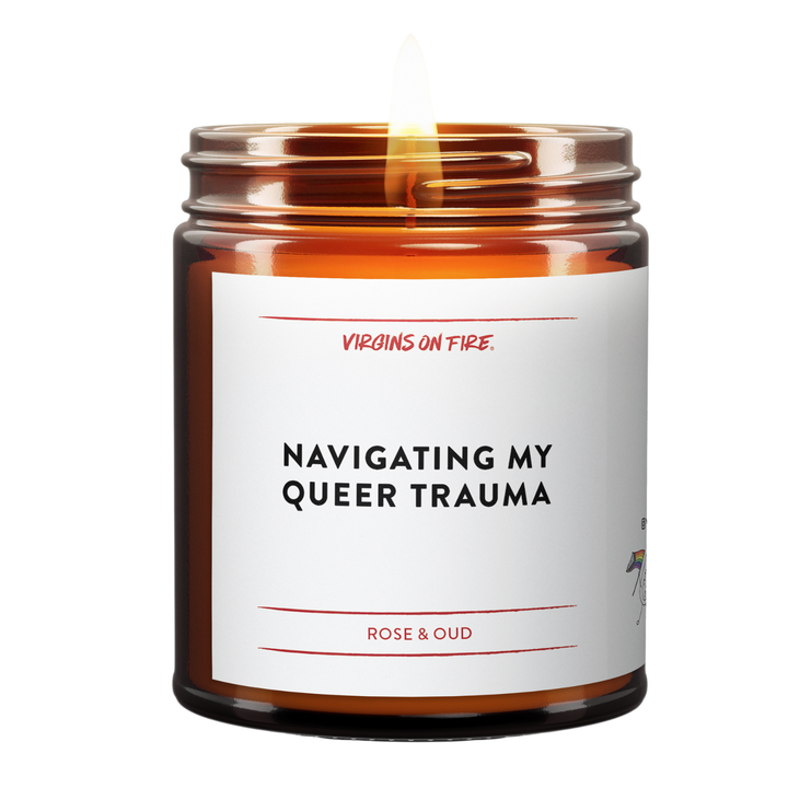 NAVIGATING MY QUEER TRAUMA (Rose & Oud) LGBTQ Soy Candle