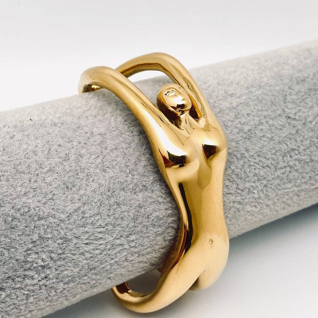 Gold Plated Cuff Bangle