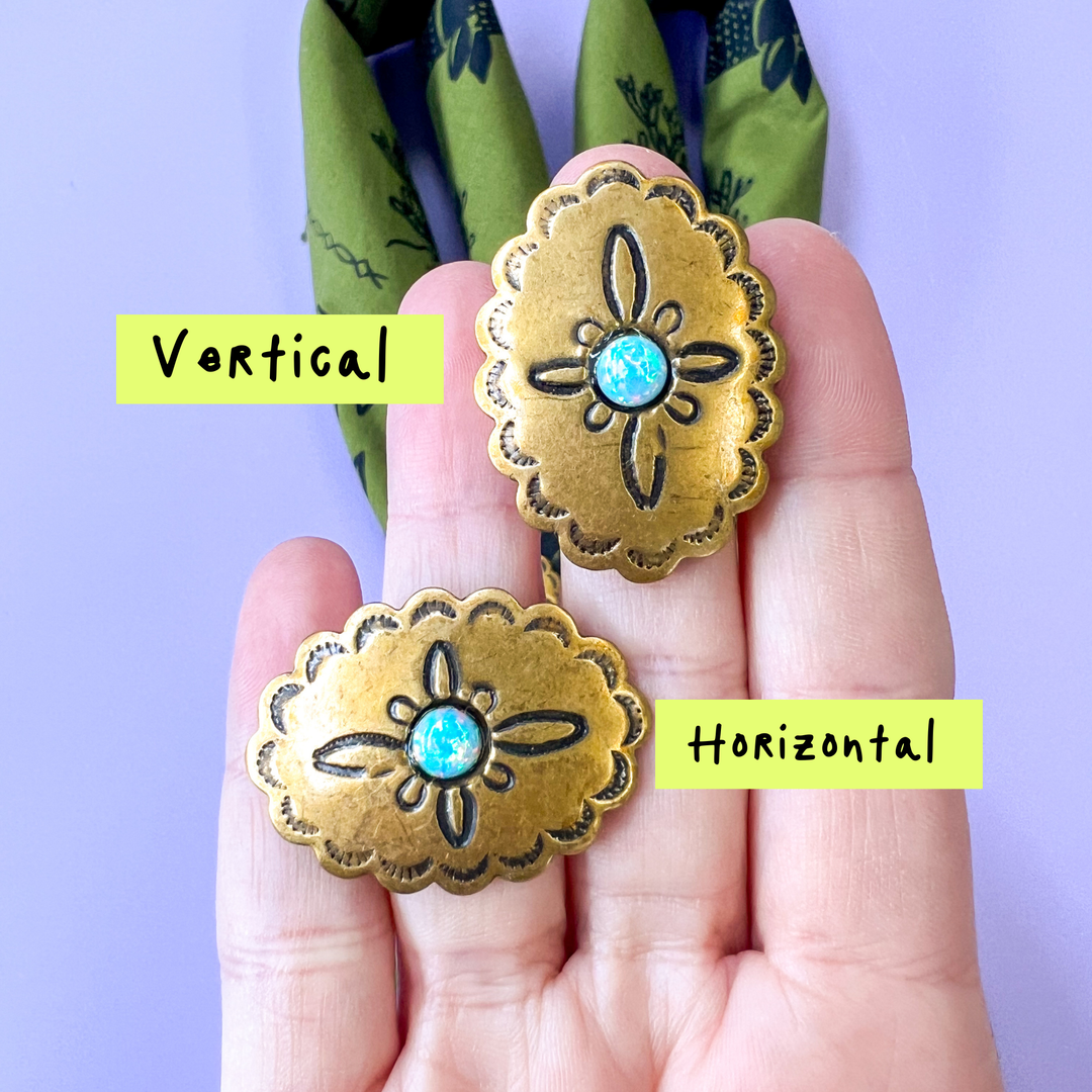 Gold Opal Concho Bandana Slide