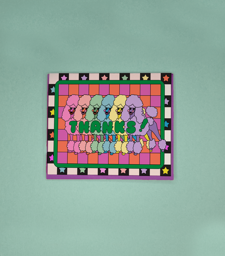 Poodle Thanks Card