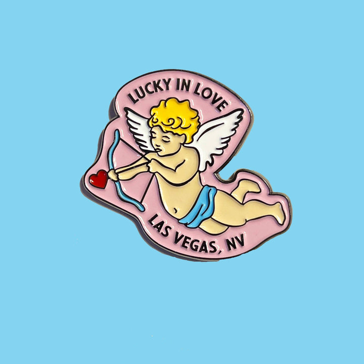 Lucky In Love Cherub Pin