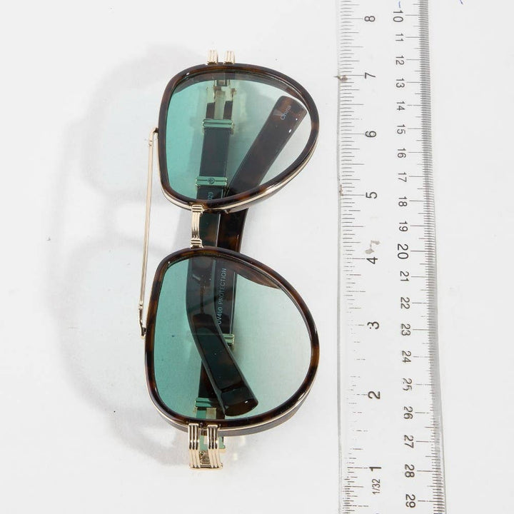 Thin Aviator Frame Double Bridge Sunglasses