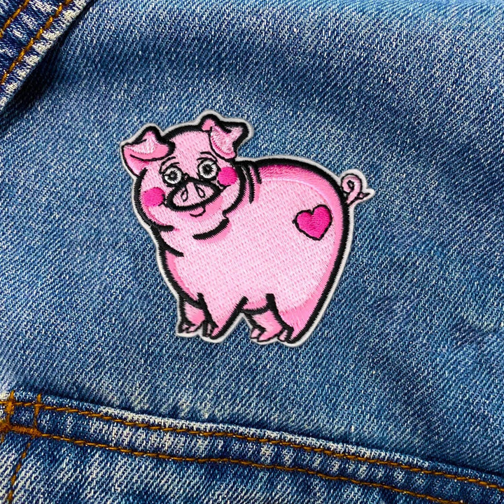 Cartoon Pig Iron On Patch