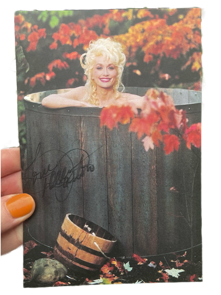 Dolly Hot Tubbin' Postcard