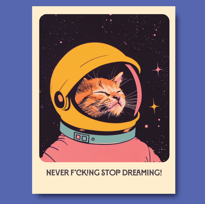 SPACECAT DREAMS Greeting Card