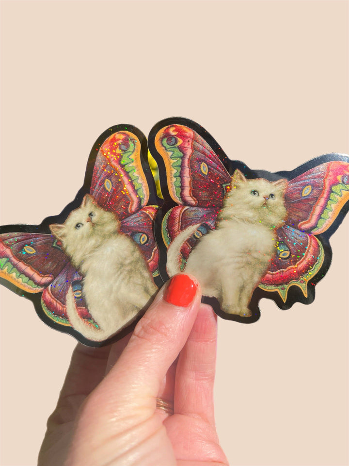 Cat Butterfly Sticker