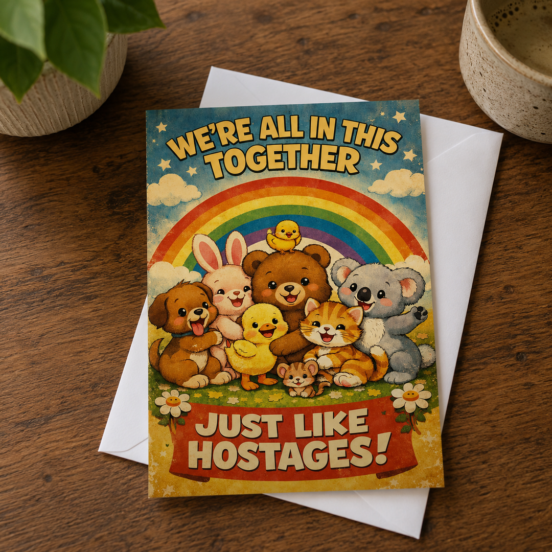We're In This Together Like Hostages Card