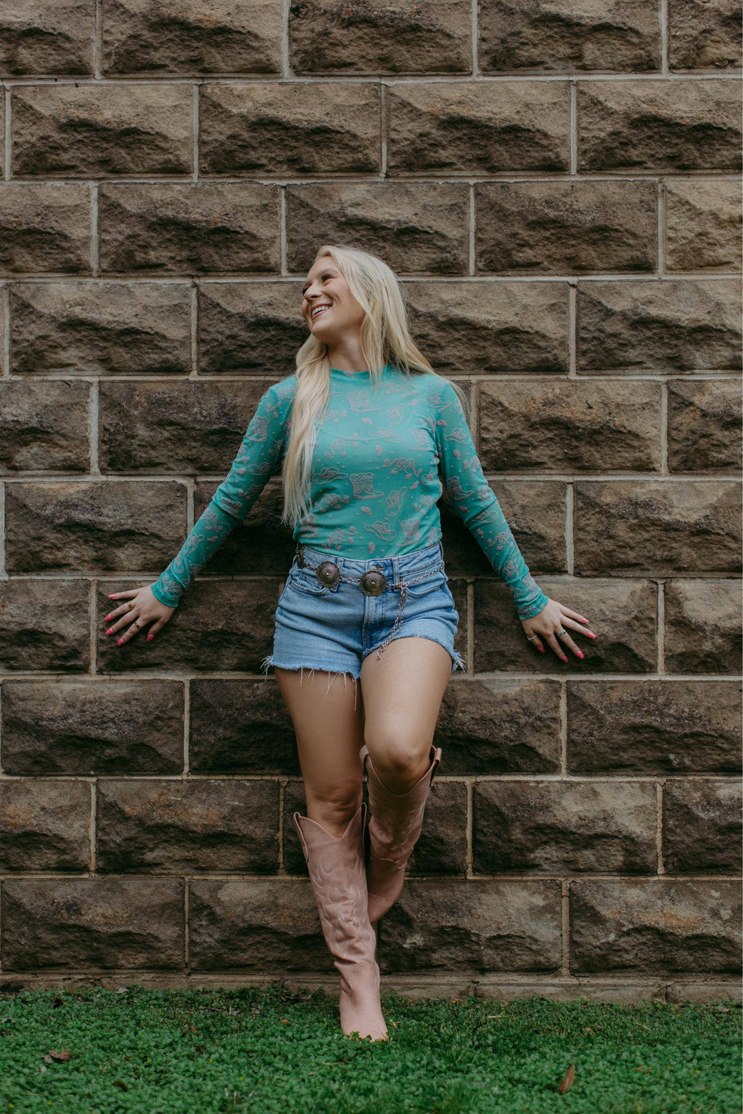 Country Velvet Mesh Top