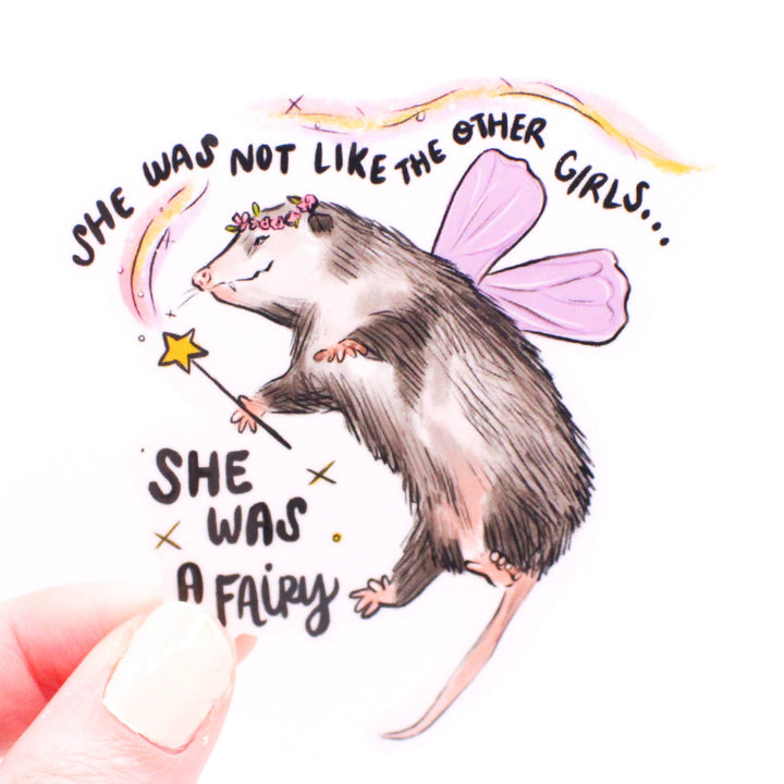 Fairy Possum Vinyl Sticker